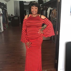 Red Stripped Mermaid dress